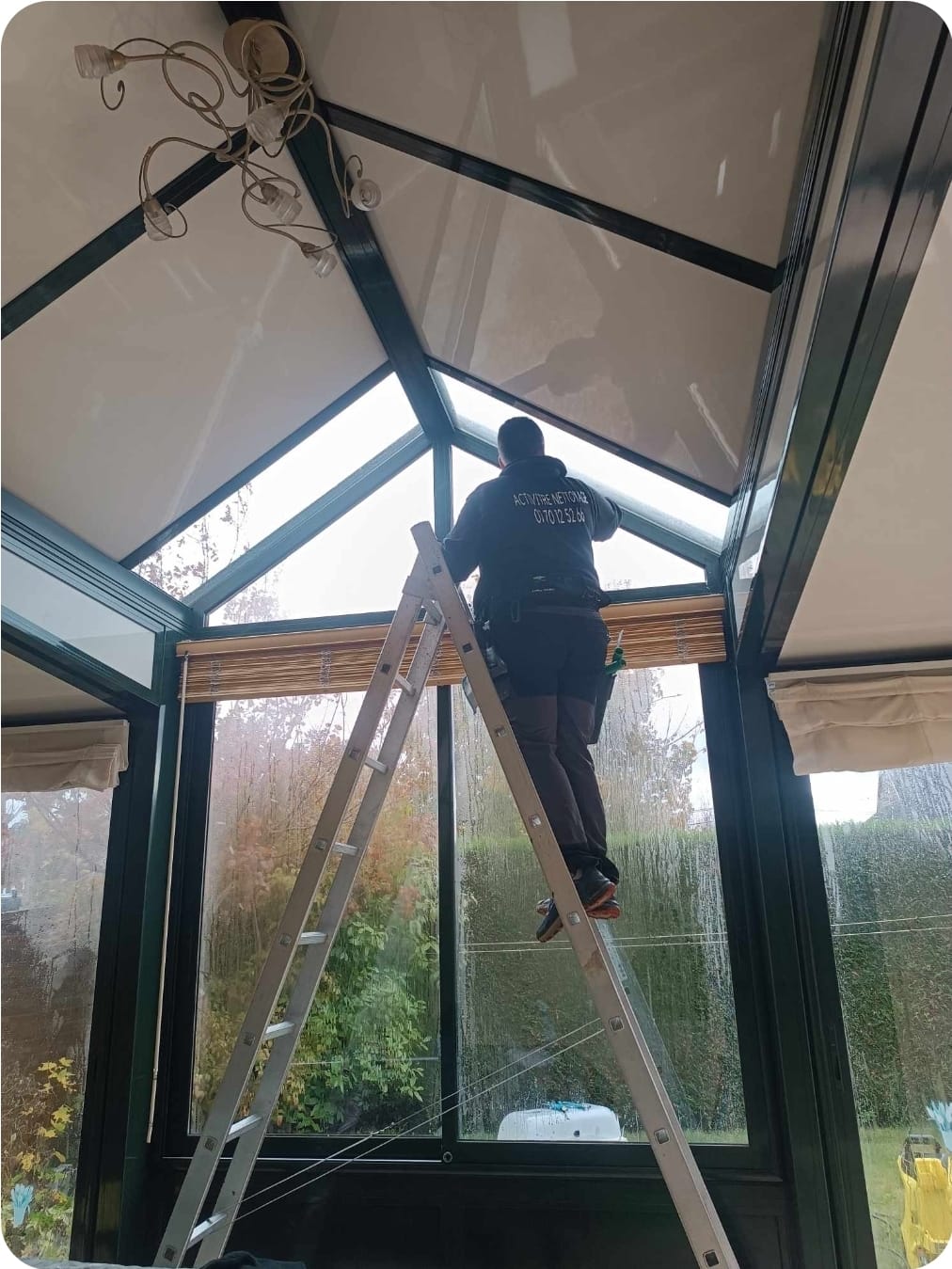 Nettoyage de véranda - Toiture vitrée